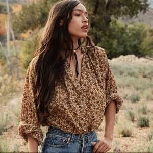 Dôen Jane blouse golden Mesa flor